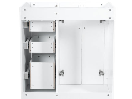 Retro Style Bathroom Vanity With 3 Drawers & Soft-Closing Doors