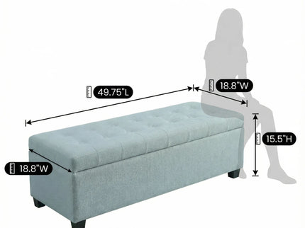 Elegant Tufted Storage Ottoman Bench