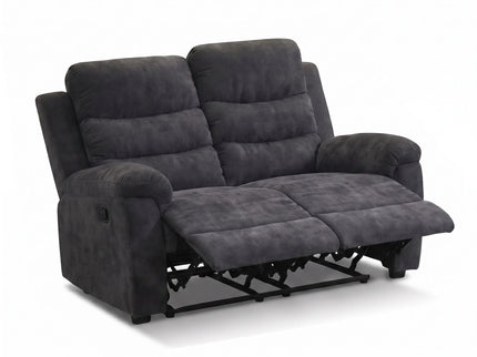2 Piece Reclining Sofa Set, 3 Seat Sofa & 2 Seat Loveseat, 150° Recline - Dark Gray