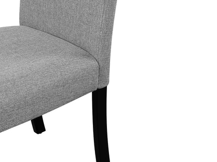5 Piece Round Dining Table Set, Dining Table And 4 Upholstered Chairs For Dining Room, Kitchen Room, Living Room - White / Gray