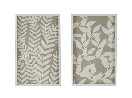 Shadow Box Wall Decor (Set of 2) - White