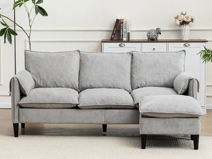 Convertible Combination Sofa With Footstools With Storage