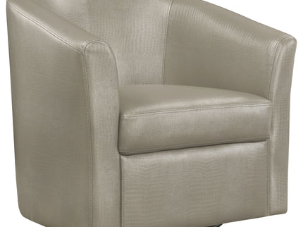 Swivel Armchair With Barrel-Back Design
