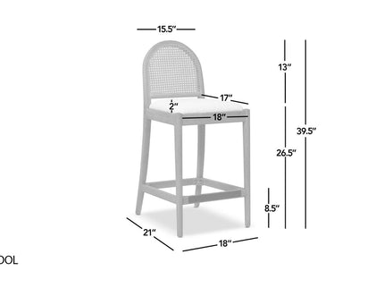 Panama - Curved Back Cane Counter Stool (Set of 2)