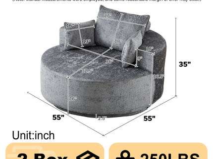 Swivel Chair With Rotating Base For Living Room