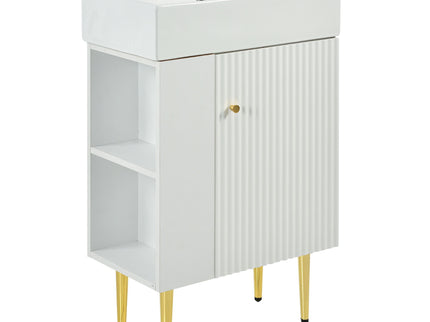 Bathroom Vanity, Combo Cabinet, Bathroom Storage Cabinet, Single Ceramic Sink