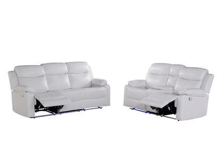 Blanche - Reclining Set With LED Lights, Speaker