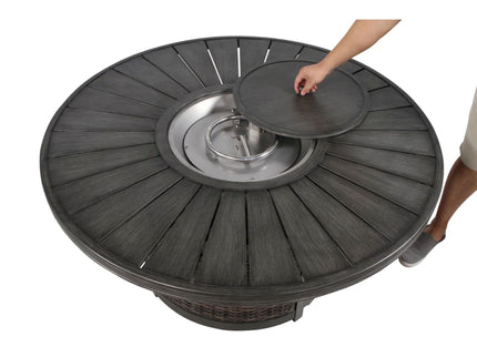 Cassara Resort - Propane Outdoor Fire Pit Table - Brown