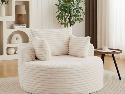 Modern Single Sofa With Backrest Pillow For Living Room