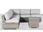 Gray / 2 Pc. 5 Seater U-Shaped Sectional, Table