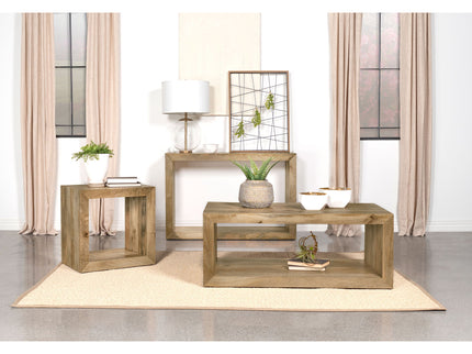 Mesa - Rectangular Console Table With Clean Open Frame Design - Natural
