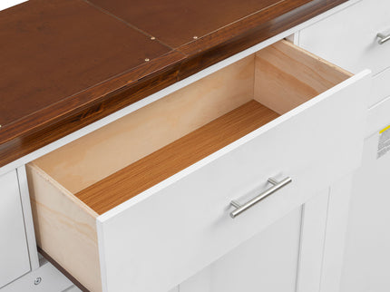 Twin Size Murphy Bed With 3 Drawers - White