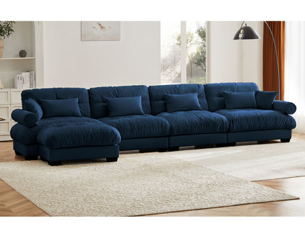 Super Comfort Oversized Modular Sectional Sofa With Movable Ottoman
