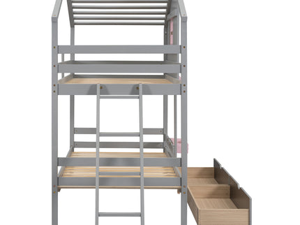 Bunk Bed With Playhouse Roof And Window
