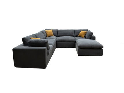 Custom Configuration Modular Sectional & Toss Pillows