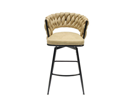 Bar Stool 360 Swivel With Back Footrest