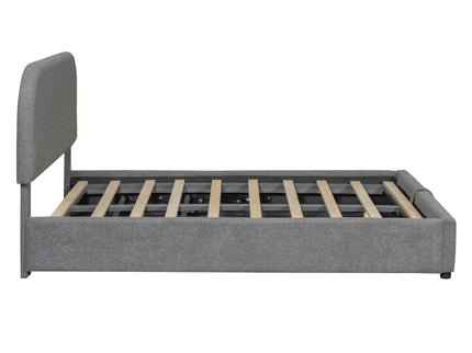 Upholstered Platform Bed With Hydraulic Storage System