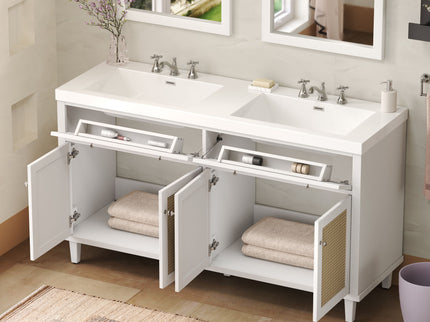 Bathroom Vanity With Double Sink, Large Storage Space