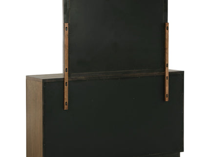 Moraga - 6 Drawer Dresser With Mirror - Ash Brown