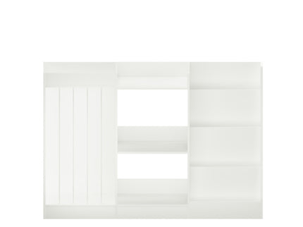 Bookshelf And Toy Storage, 3 Tier Montessori Bookcase With Stuffed Animal Organizer - White