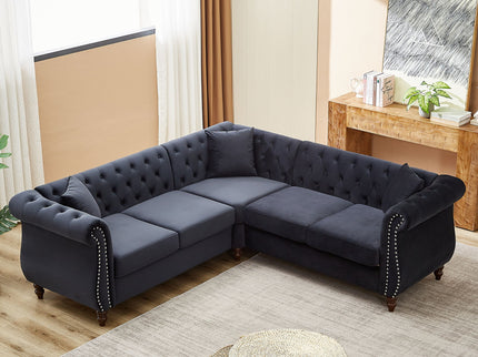Streamline Modern L-Shaped Corner Sofa