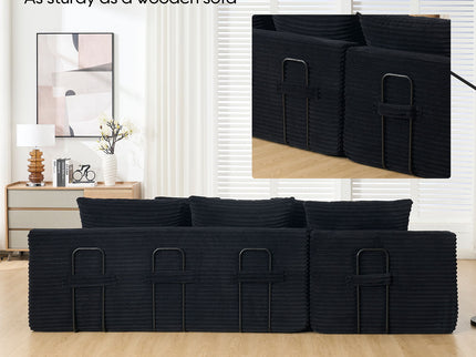 Modern L - Shaped Sectional Couch With Memory Foam