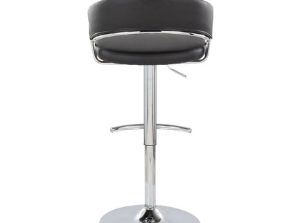 Jie - Contemporary Adjustable Barstool With Swivel & Rounded T Footrest (Set of 2)