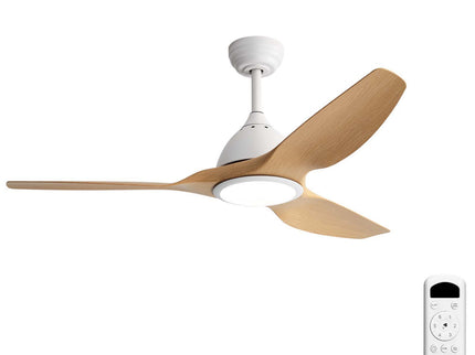 Bredoom Ceiling Fan With Remote Control And LED Light, Blades, Reversible DC Motor For Indoor / Outdoor Use
