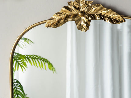 Arched Wall Mirror With Metal Frame, Wall Mirror For Living Room