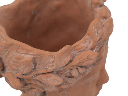 D7X11" Visage Head Bust Planter - Brown