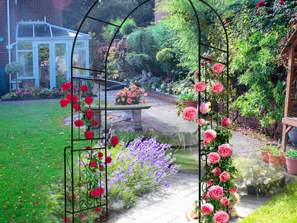 Metal Garden Arch Garden Arbor Trellis Climbing Plants Support Rose Arch Outdoor Arch
