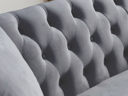 Chesterfield Sofa With Rolled Arms And Nailhead Trim
