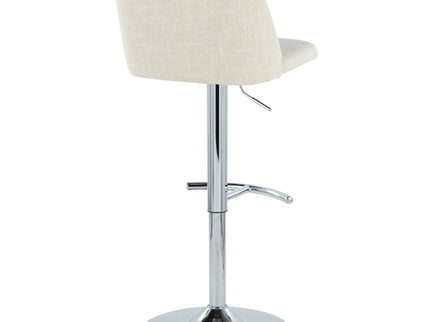 Toriano - Contemporary Adjustable Barstool Swivel With Rounded T Footrest (Set of 2)