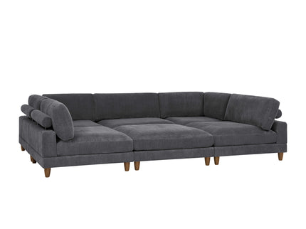 Modern Modular Sectional With Adjustable Back Support