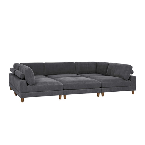Modern Modular Sectional With Adjustable Back Support