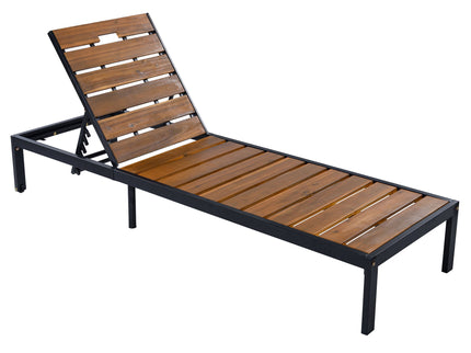 Outdoor Chaise With Adjustable Backrest