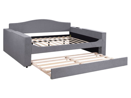 Upholstered Daybed With Storage Armrests, Trundle And Latest Integrated tooth Audio System
