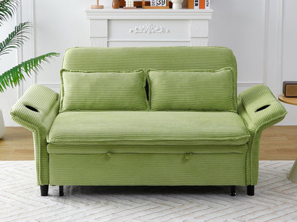 Modern Fabric Multi-Functional Sofa Bed With Adjustable Armrests And Backrests