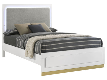 Sophia - Panel Bed With LED Headboard