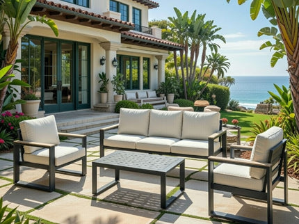 Modern Outdoor Sofa Set With Coffee Table
