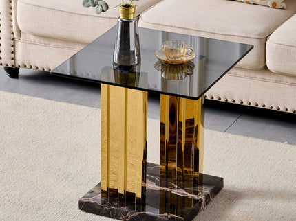 Side Table - Gray / Gold