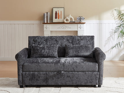 Loveseat Sofa Bed, Pull - Out Couch Sleeper & 2 Pillows