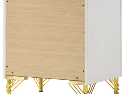 Chesney - 2 Drawer Nightstand With Trim, Bedroom Side Table - White