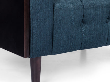 Contemporary Mid-Century Charm 3 Seater Sofa With Button Tufted Waffle Stitching