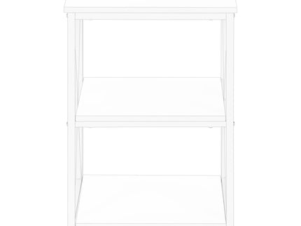 3 Tier Accent Table, Side Marble Look Contemporary & Modern