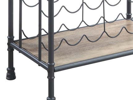Brantley - Wine Rack - Gray / Oak