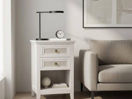 Nightstands With 2 Drawers, Bedside Tables For Small Spaces (Set of 2) - White