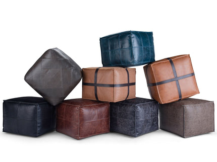 Bowen - Square Pouf - Black