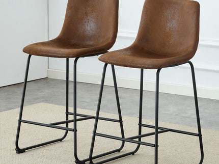 Retro Bar Chairs, Comfortable Stools (Set of 2)