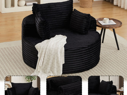 Modern Single Sofa With Backrest Pillow For Living Room